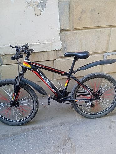 Dağ velosipedi – 24” təkərli, yüngül alüminium gövdə - Rəng: qara — 1