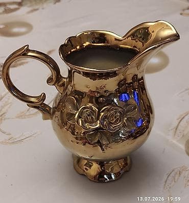 Çay dəsti, rəng - Qızılı, Keramika — 3