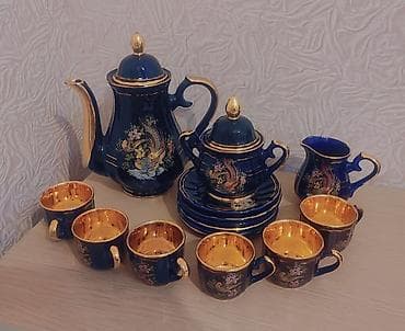 lepe qabı: Çay dəsti, rəng - Göy, Kobalt, 6 nəfərlik — 2