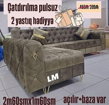 Divanlar: Künc divan, Yeni, Açılan, Bazalı, Parça, Şəhərdaxili pulsuz çatdırılma — 1
