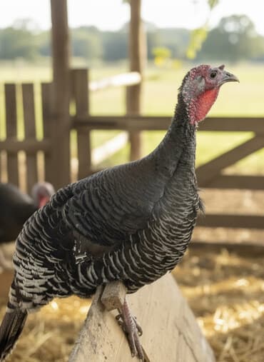 bramo toyuq: Məhsul: Hind toyuğu (hinduşka) Təsvir: - Şəkillərdə qara-boz rəngli — 2