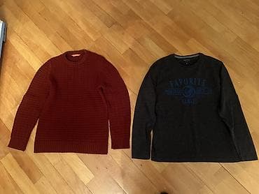 deniz geyimi: Kişi geyim seti – 4 ədəd - Bordo toxunma sviter: qalın fakturalı — 1