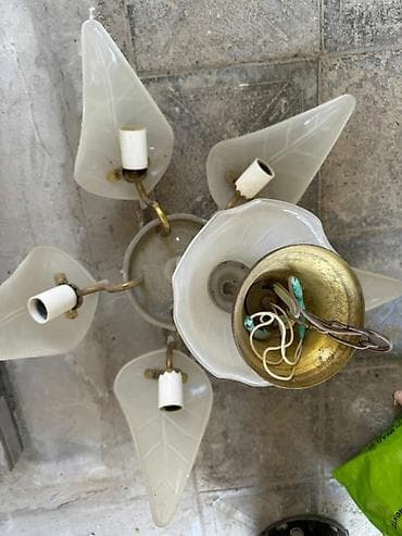 lüstr: Çılçıraq, 5 lampa, Şüşə — 1