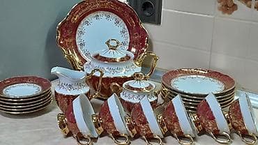 Çay dəsti, Farfor, 6 nəfərlik, Çexiya