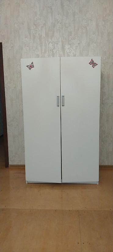 parca şkaflar: 2 qapılı, Ağ, Taxta, Açılan, Düz dolab — 1