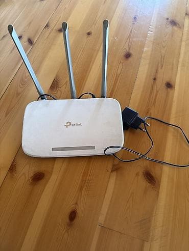 wifi modem nokia: TP-Link Wi‑Fi router - Model: TP-Link (3 antenalı ağ rəngli korpus) - — 1