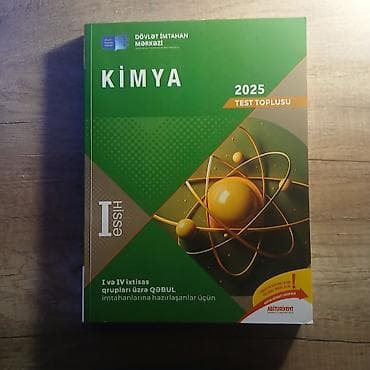 İdman və hobbi: Məhsul: “Kimya – 2025 Test Toplusu”, I hissə Nəşriyyat: Dövlət — 1