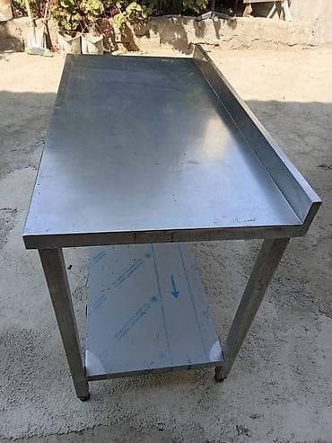 Restoran, kafe avadanlığı: Paslanmayan poladdan iş masası. yeni kimidir. Demək olar ki — 2