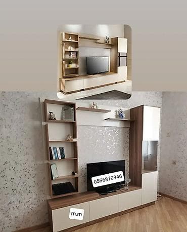 stol metbex: Новый, Прямой ТВ стенд, С полками, Ламинат, Россия — 7