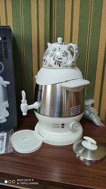 Samovar elektrik samovar Heager 1350 watt Güc 6 litr tutumlu Paslanmaz — 2