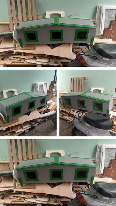 quş yuvası düzəltmək: Üç yuvalı pişiklər üçün geniş su keçirməyən davamlı matrealdan — 4