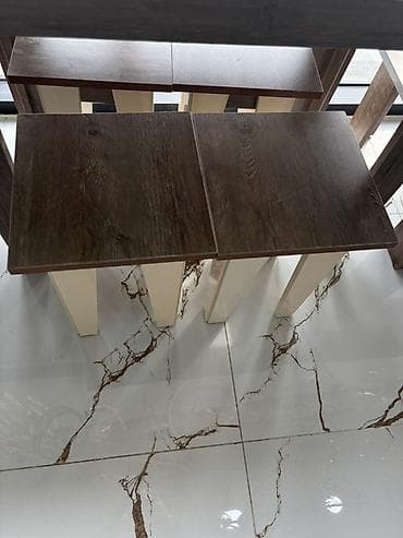 stol metbex: Mətbəx üçün, Yeni, Açılmayan, Dördbucaq masa, 4 stul — 2