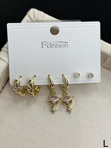 dəst çantalar: Qızılı tonlu çoxlu sırğa dəsti – Fashion Xüsusiyyətlər: - Metal — 2