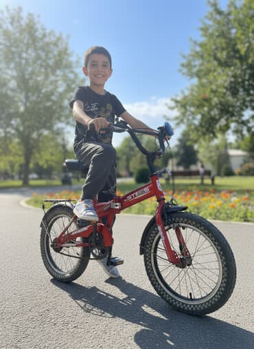 uşaq kurtkasi: İki təkərli Uşaq velosipedi Stels, 16", sürətlərin sayı: 1, Ünvandan götürmə, Ödənişli çatdırılma — 2