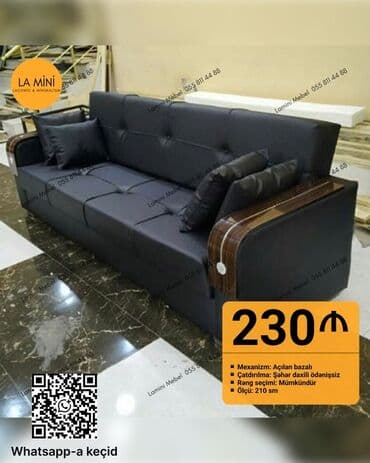 2 əl divan: Divan, Yeni, Açılan, Bazalı, Süni dəri, Şəhərdaxili pulsuz çatdırılma — 1