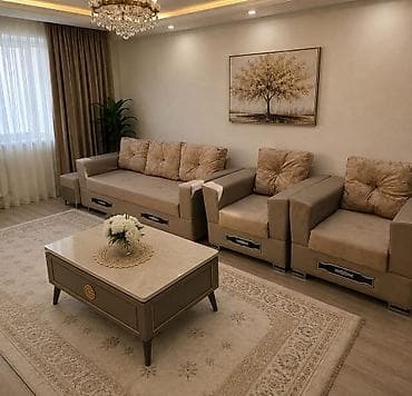 Divanlar: Divan kreslo dəsti satılır 140₼. Açılır bazası var.Ünvan — 1