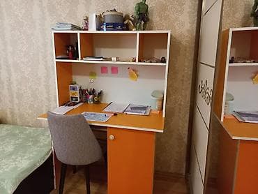 mektebli masasi: Düz masa, Stulsuz, Polkalı, Siyirməsiz, MDF — 4