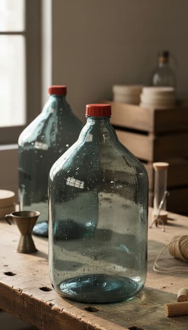 20 litrlik balon evdə çaxır, sirke və kompot hazırlamaq üçün ideal