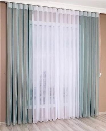 Wave tül pərdə sistemi - Dizayn: Dalğalı (wave) qatlama effekti ilə