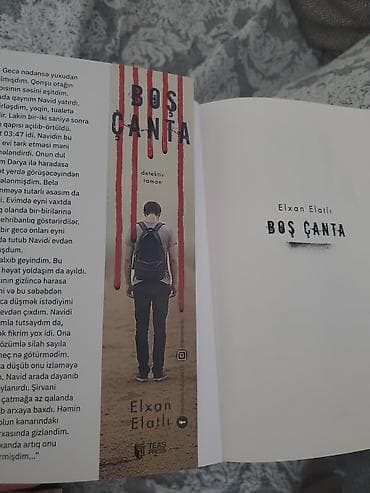 Книги и журналы: Məhsul: Kitab – “Boş Çanta” (detektiv roman) Müəllif: Elxan Elatlı — 2