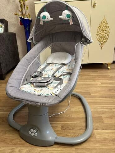 friso vom 800 qr qiymeti: Uşaq üçün elektrikli beşik-swing - Yumşaq, rahat oturacaq və baş — 2
