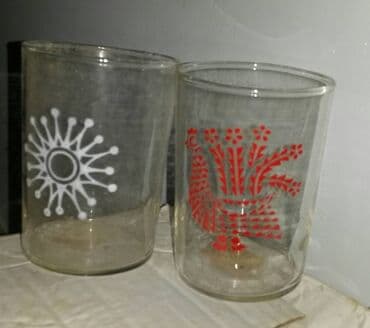 metbex ucun: Stəkanlar, rəng - Ağ, Şüşə, 12 ədədli dəst, 250 ml, Rusiya — 1