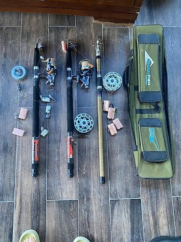 bas gitara: Balıqçılıq dəsti – teleskopik qarmaqlar və ləvazimatlar Komplektin — 1