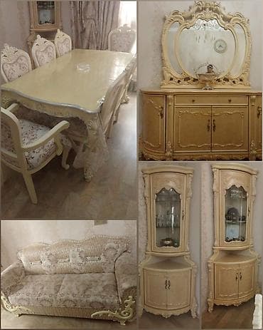 İşlənmiş, Komod, Masa və oturacaqlar, Divan