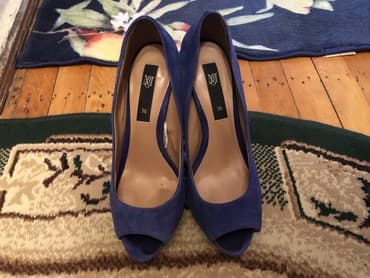 tekstil uşaq şəp şəpləri: Ölçü: 36, rəng - Göy, İşlənmiş — 1