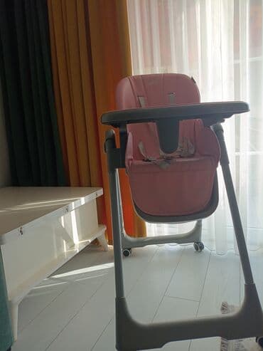 qidalanma üçün uşaq oturacağı: Uşaq yemək stulu – Kidilo markası - Rəng: pudra/çəhrayı oturacaq — 4