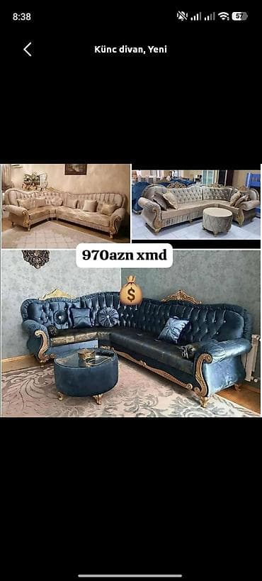 Künc divan, Yeni, Açılmayan, Parça, Şəhərdaxili pulsuz çatdırılma