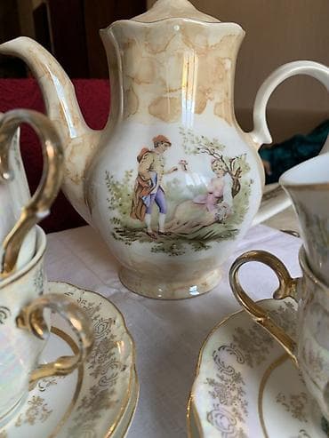 çaydan: Чайный набор, цвет - Золотой, Фарфор, 4 персон — 4