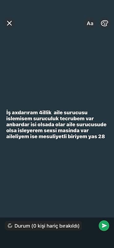 Şəxsi sürücü, 28 yaş, stajı 4 il, Şəxsi nəqliyyat vasitəsi ilə
