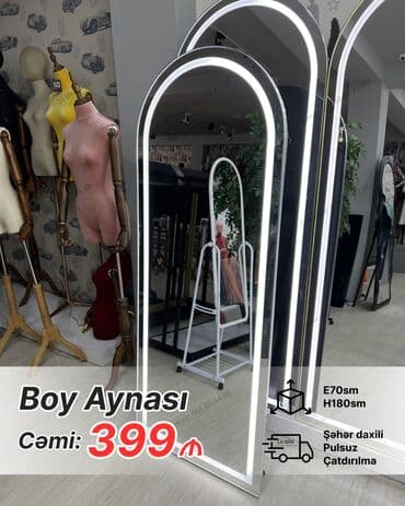 ev ucun guzgulər: Güzgü Döşəmə üstü, Sadə, Arxa işıqlı — 21