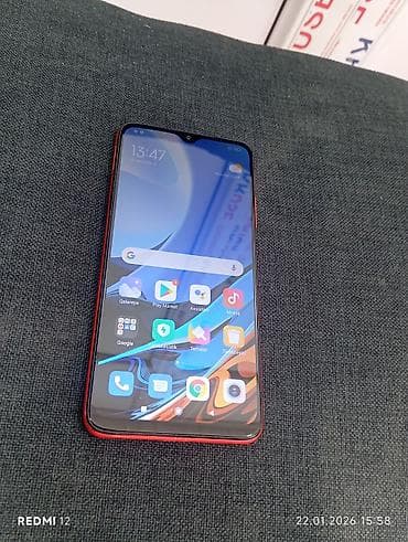 Redmi 9T, 64 ГБ, цвет - Красный, Отпечаток пальца at lalafo.az Redmi 9T, 64 ГБ, цвет - Красный, Отпечаток пальца