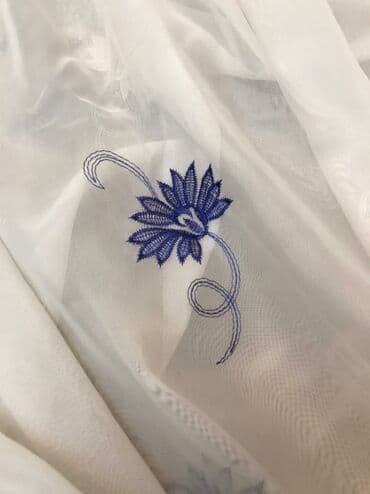 işlənmiş jalüz: İşlənmiş, Tül, rəng - Mavi — 2