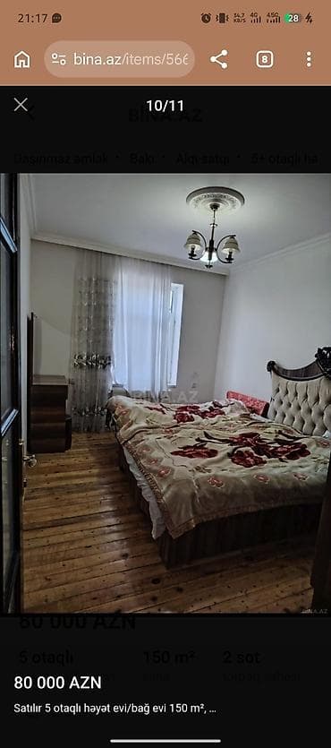 nar bagi: 5 otaqlı, 144 kv. m, Kredit yoxdur, Orta təmir — 10