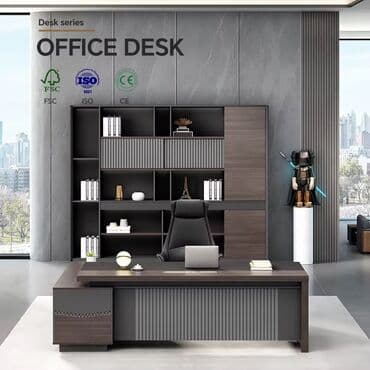 белый письменный стол: Müasir Ofis Masası – “Desk series” - Dizayn: Minimalist və premium — 1