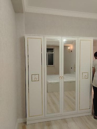 Ev və bağ: Yeni, 4 qapılı, Güzgülü, Ağ, Açılan, Düz dolab — 2