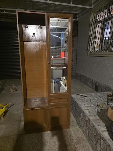 dolablar paltar: 2 qapılı, Güzgülü, Qəhvəyi, Digər material, Açılan, Düz dolab — 2