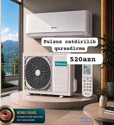 Hisense split kondisioner seti - Daxili blok, xarici blok və pult — 1