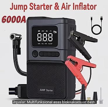 riken tekerleri: Məhsul: 6000A Jump Starter & Hava Kompressoru (Multifunksional — 1