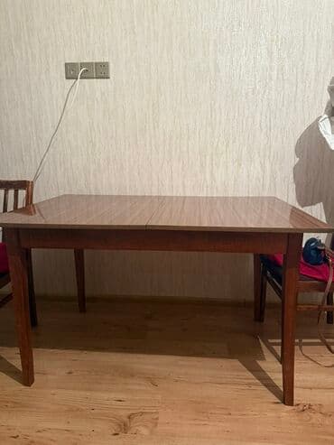 dairevi masa: Mətbəx masası, Açılan, Taxta, Dördbucaq masa — 1