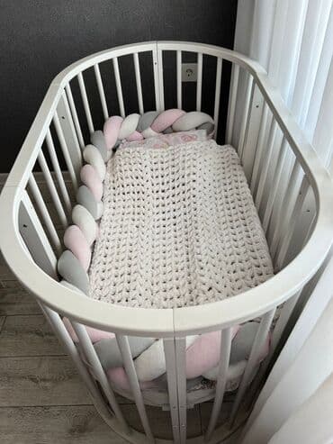 ag jaket: Oval formalı, ağ rəngli Bambidoo beşiyi, uşaqlar üçün təhlükəsiz və — 2