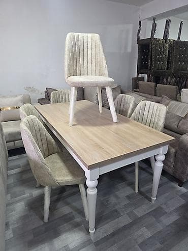 Mətbəx üçün, Açılmayan, Dördbucaq masa, 4 stul