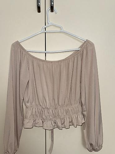 Другая женская одежда: Bej rəngli qadın bluzası(L ölçü) - Model: açıq çiyinli (off-shoulder) — 4