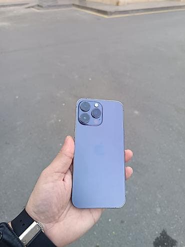 IPhone 14 Pro Max, 256 GB, Deep Purple, Simsiz şarj, Face ID, Sənədlərlə