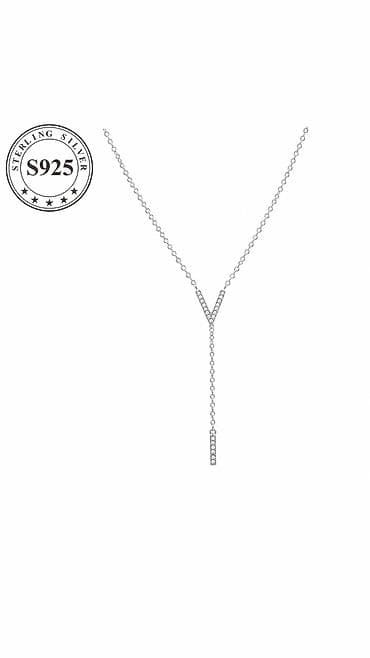 S925 gümüş boyunbağı - Material: 925 əyarlı sterling gümüş (S925 — 3