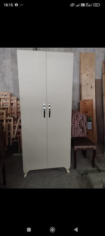 2 qapılı, Bej, Digər material, Açılan, Düz dolab