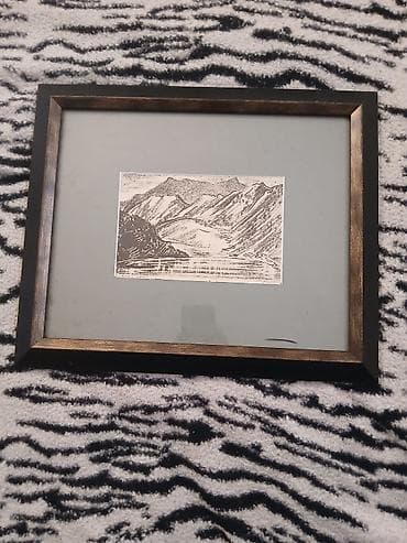 Pastel dəstləri: Satış: Çərçivəli qrafika əsərləri (2 ədəd) - Mövzu: Dağ mənzərələri — 4